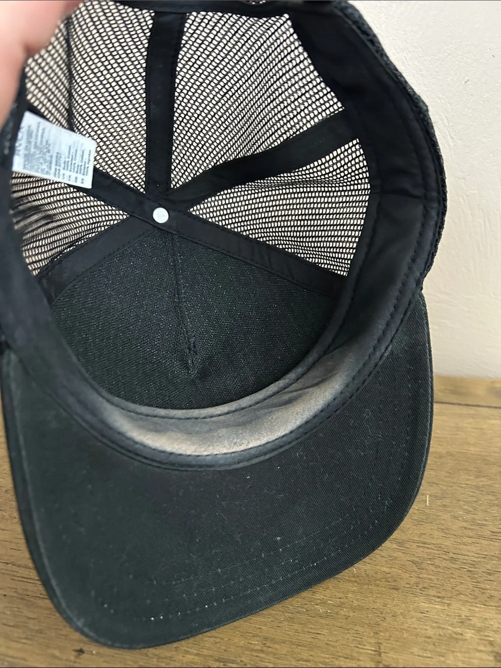 RVCA Foamy Snapback Trucker  Hat With White Logo and Piping.
